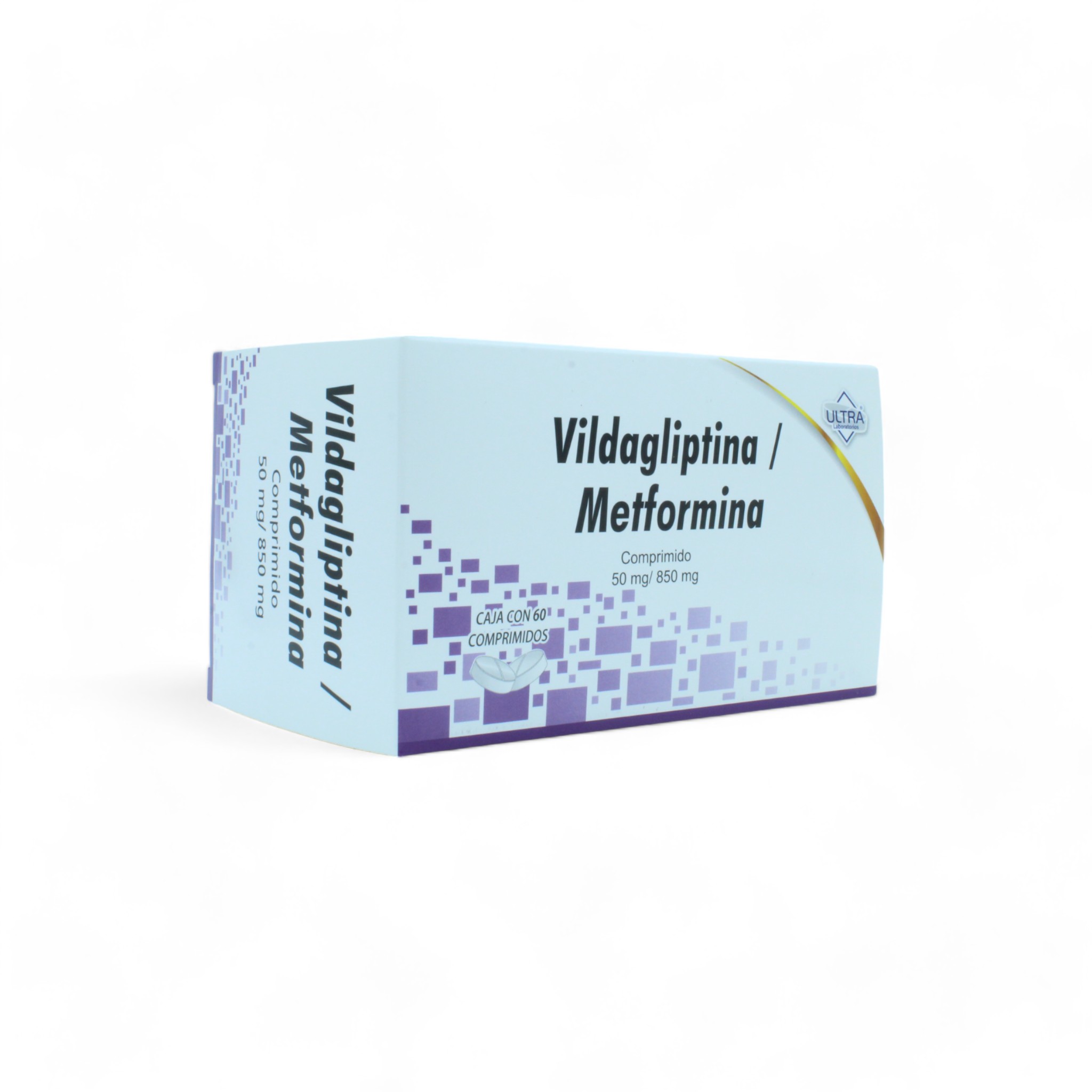 Vildagliptina Metformina 50mg, 850mg Caja C60